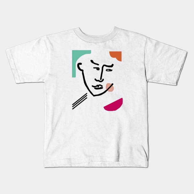 Deco Face Kids T-Shirt by bickspics